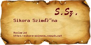 Sikora Szimóna névjegykártya